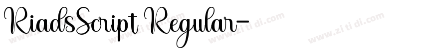 RiadsScript Regular字体转换